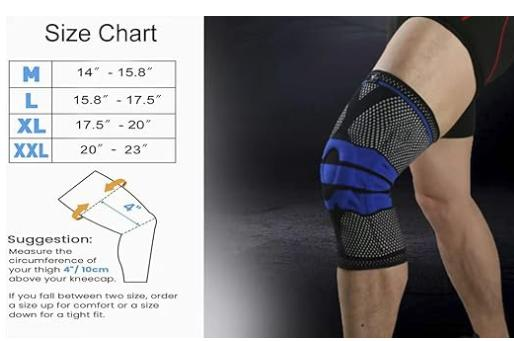 Compression Knee Sleeve with Patella Gel pad