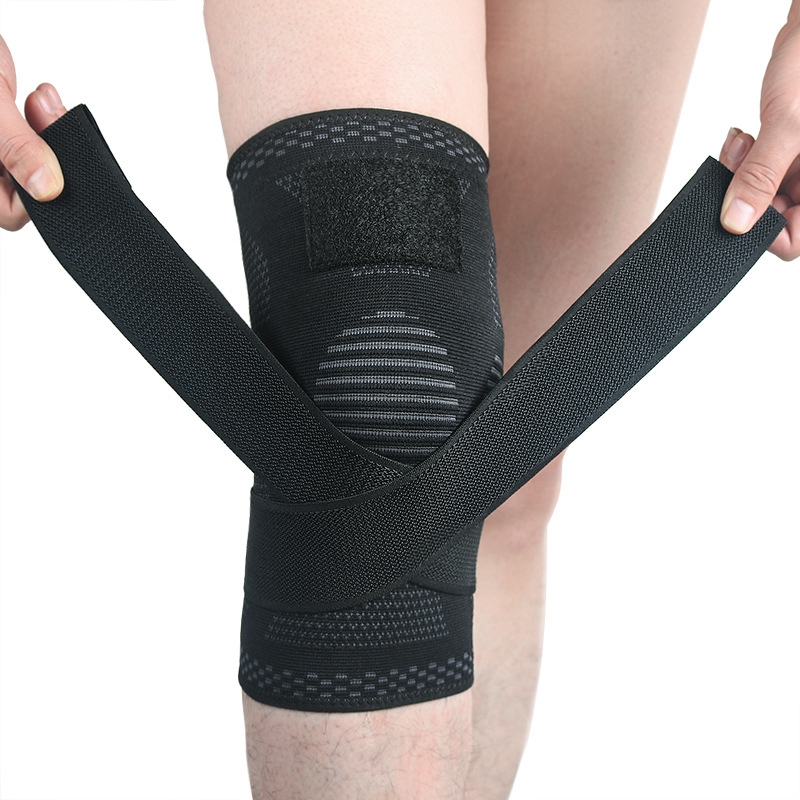 Knitted Compression Knee Sleeve With Strap