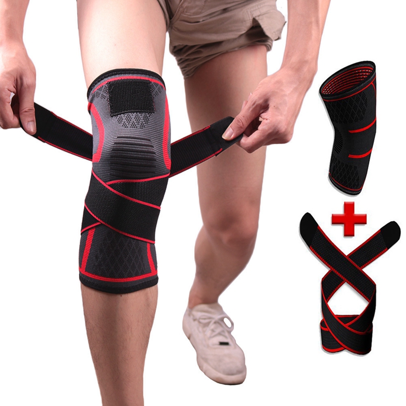 Knitted Compression Knee Sleeve With Strap