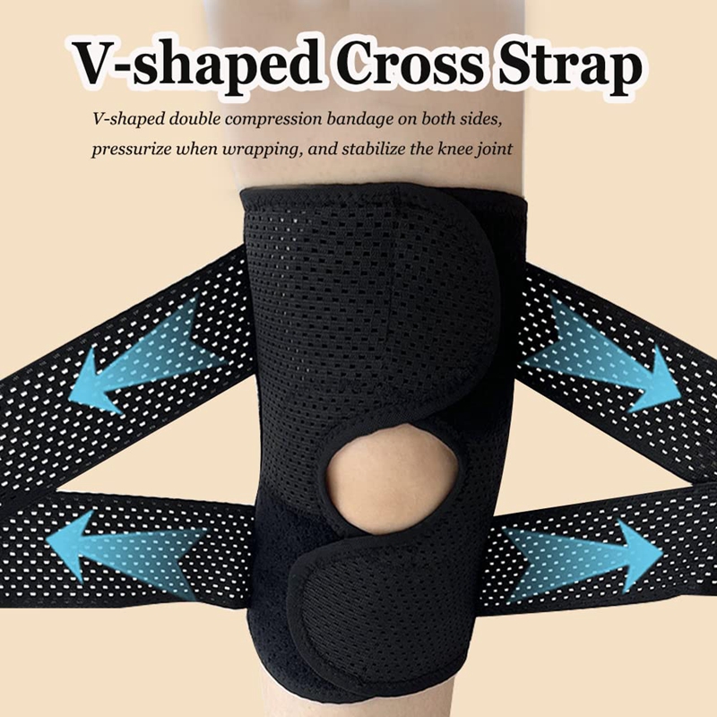 Adjustable elastic band Knee Support with Side Stabilizers