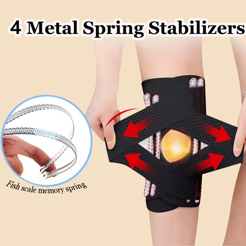 Adjustable elastic band Knee Support with Side Stabilizers