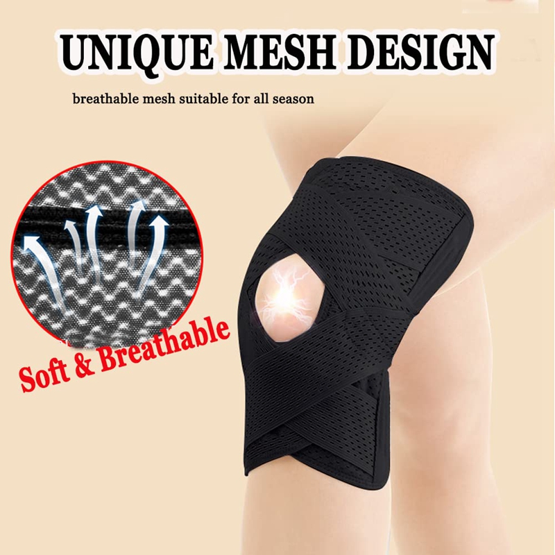 Adjustable elastic band Knee Support with Side Stabilizers