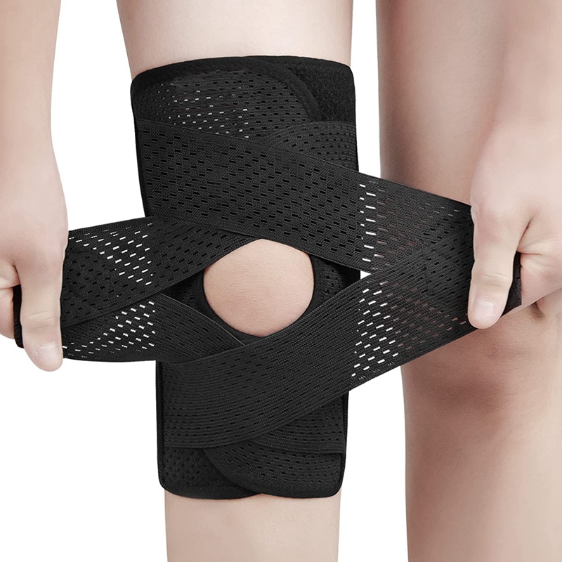 Adjustable elastic band Knee Support with Side Stabilizers