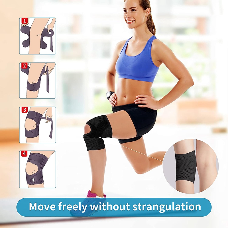 Adjustable elastic band Knee Support with Side Stabilizers