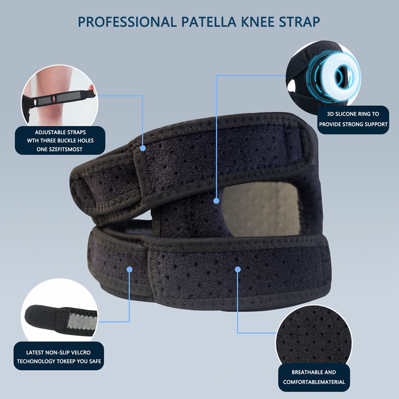 Knee Brace Support with Silicone Ring Pad