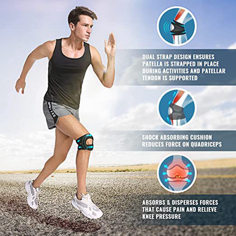 Knee Brace Support with Silicone Ring Pad