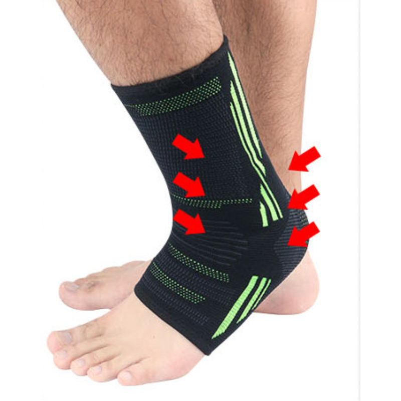 Knitted Ankle Brace with Silicone Pad