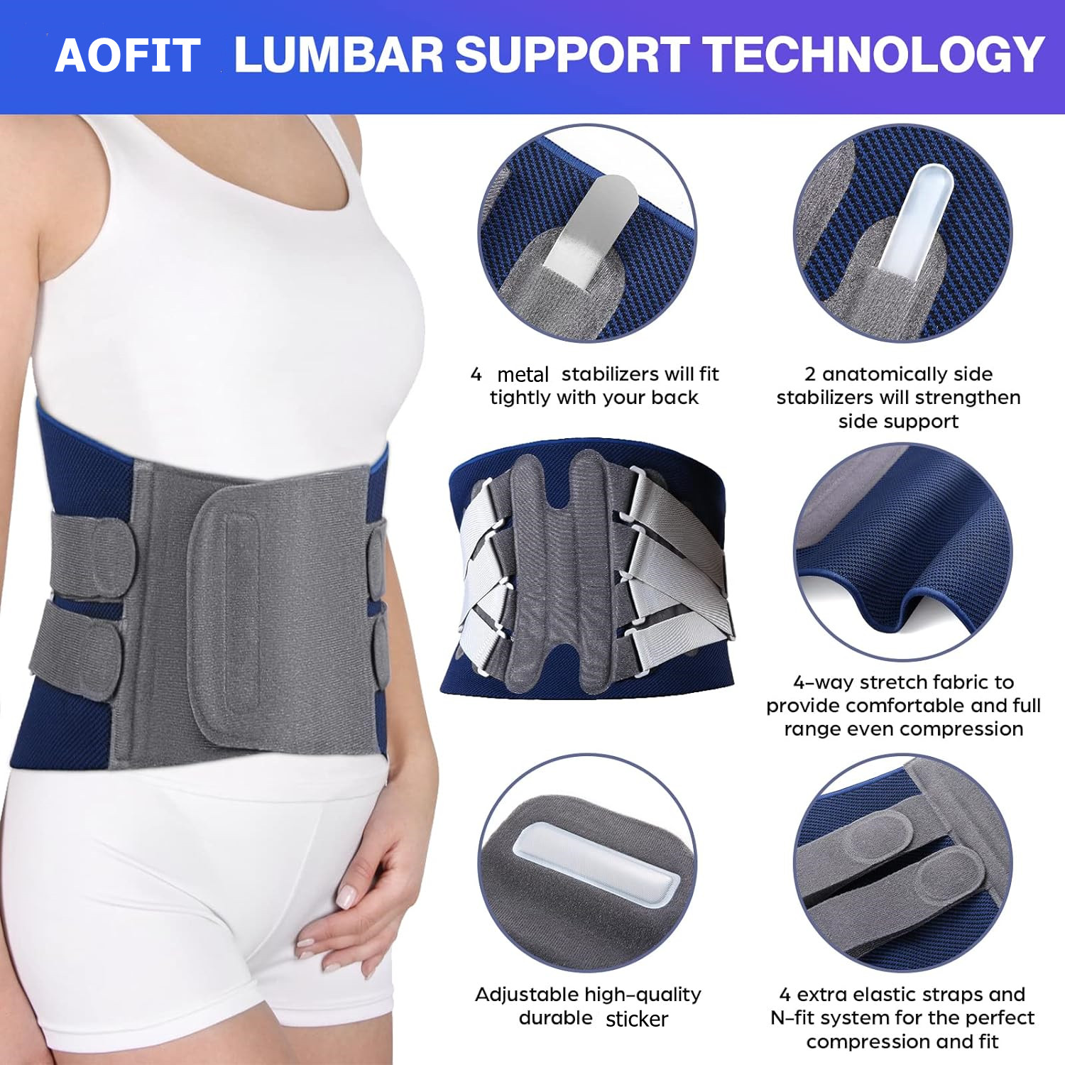 Hot pressing H support waist support