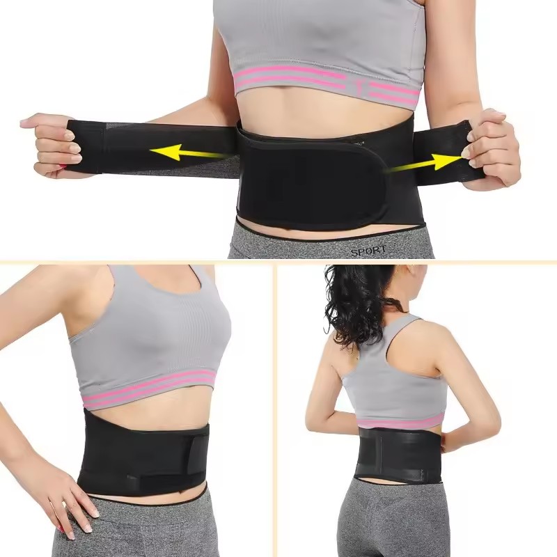 Self-heating waist support