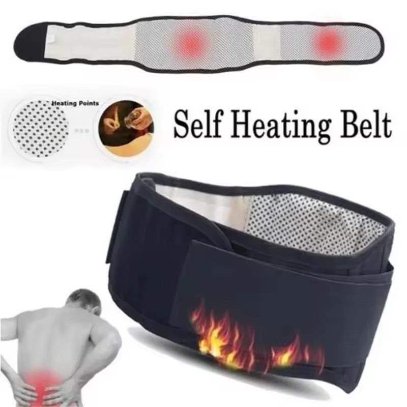 Self-heating waist support