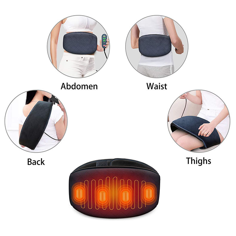 Heated massage waist support