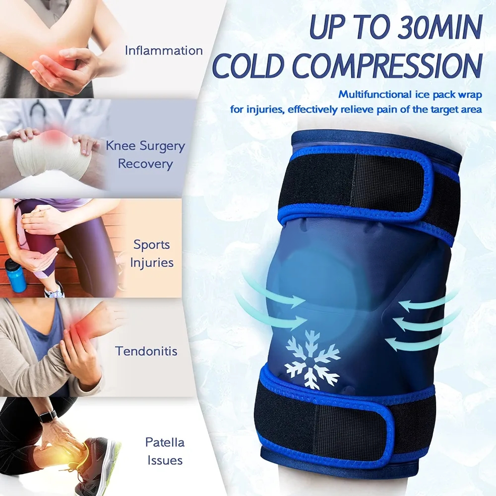 Knee ice gel Wraps for hot and cold therapy