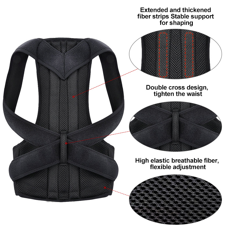 Adjustable and Breathable Back Brace Posture Corrector