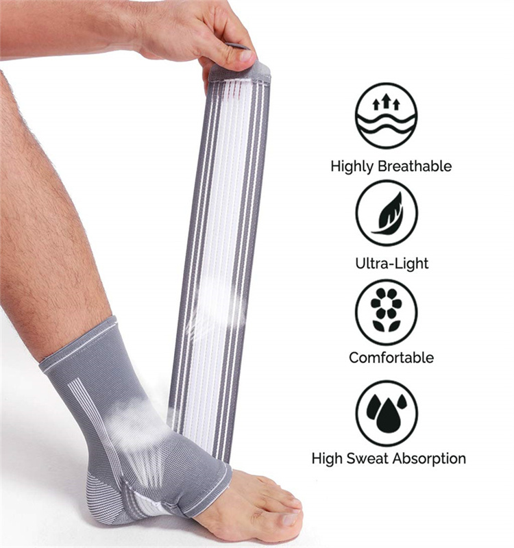 Breathable Knitted Ankle Support with Adjustable Straps