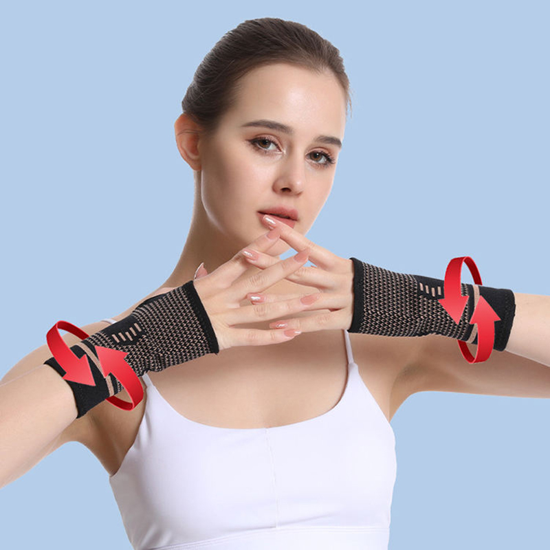 Copper High-Elastic Compression Wrist Brace