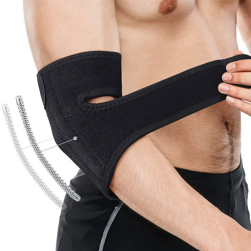 Adjustable compression elbow pads