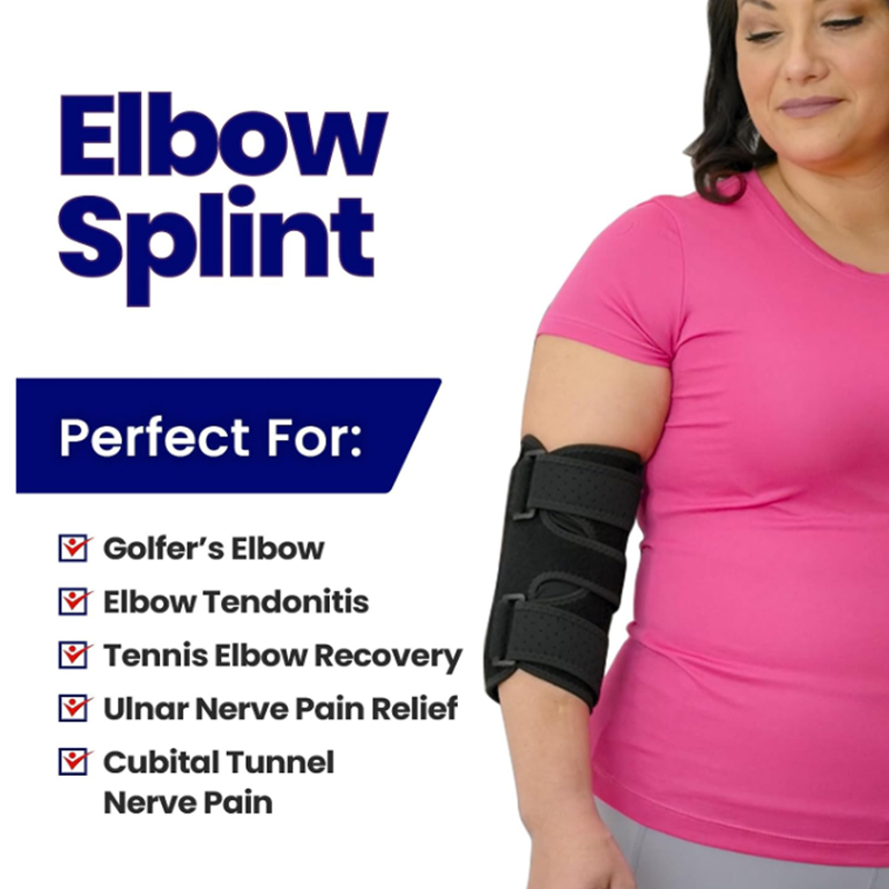 Metal-Supported Comfortable and Breathable Elbow Brace