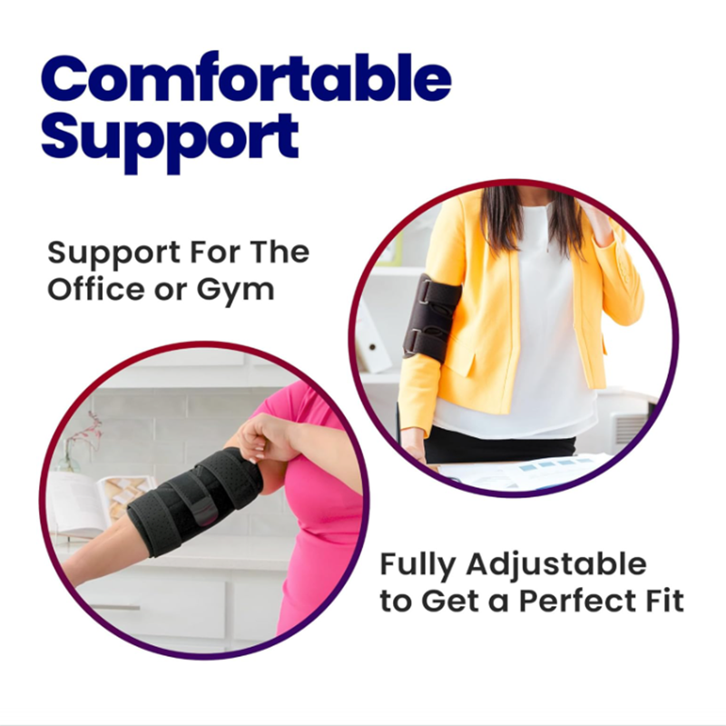 Metal-Supported Comfortable and Breathable Elbow Brace